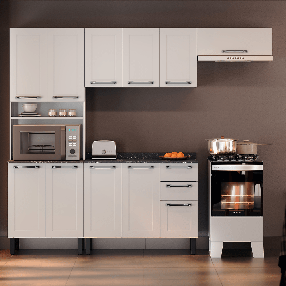 Cozinha Completa Itatiaia Florença 4 Peças Branco – Com Espaço para Forno
