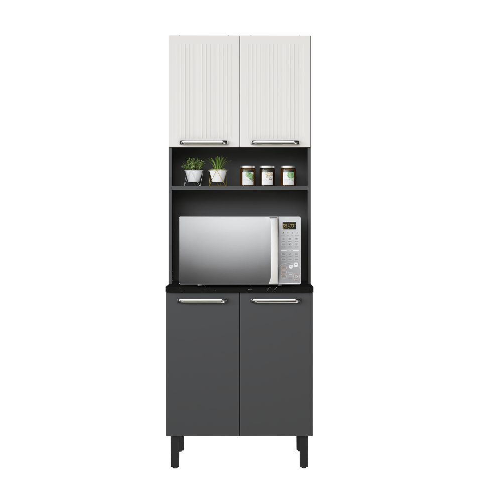 Paneleiro Itatiaia Midi Pop Art i3 70cm em Aço Grafite/Off White com Espaço para Forno