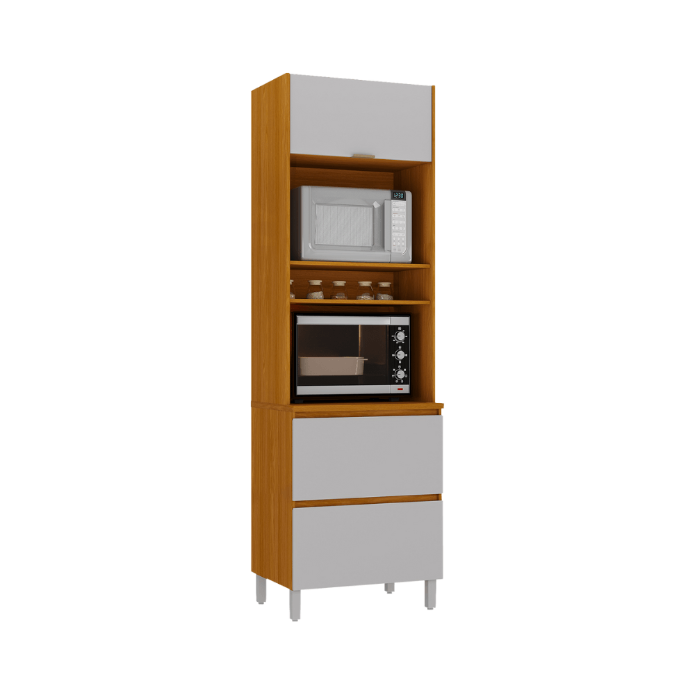 Paneleiro Itatiaia Lúmina 70cm em Madeira Cinamomo/Fendi com Espaço para Forno